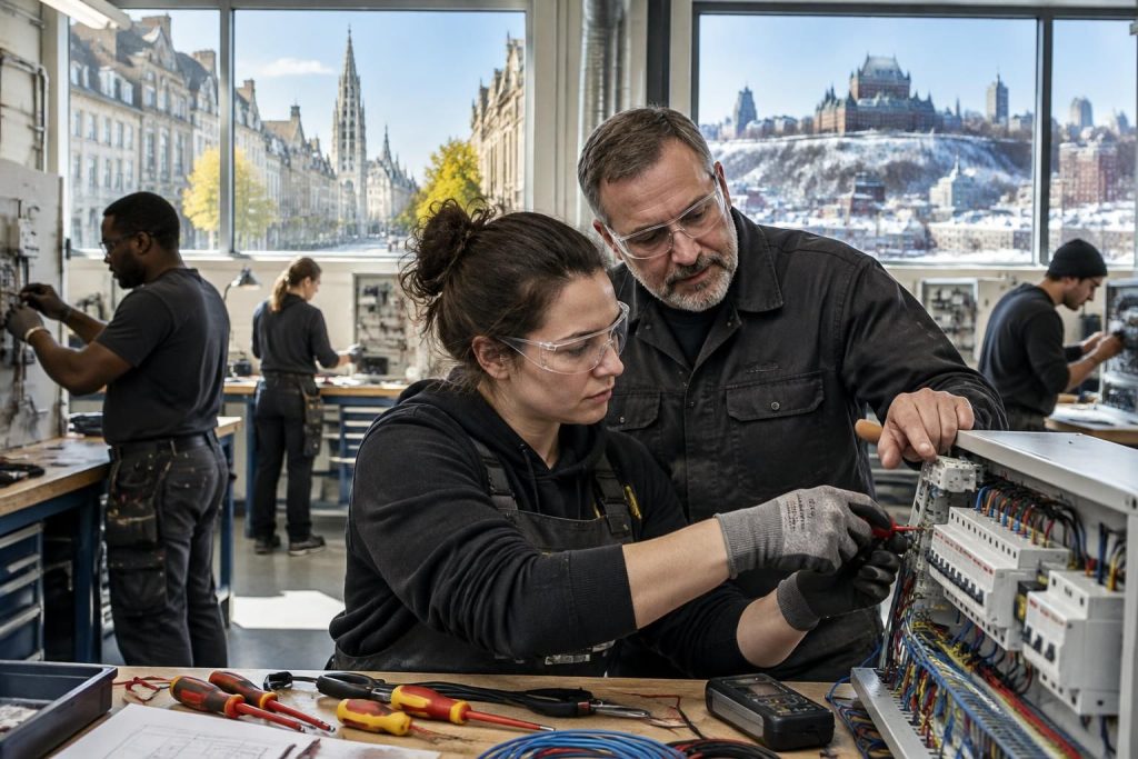 Electricien formation adulte accélérée avec AFPA : prix et options à Bruxelles et Québec