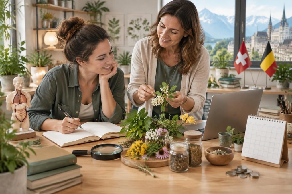 Formation naturopathe reconnue et éligible CPF : prix, durée et options en Suisse et Belgique